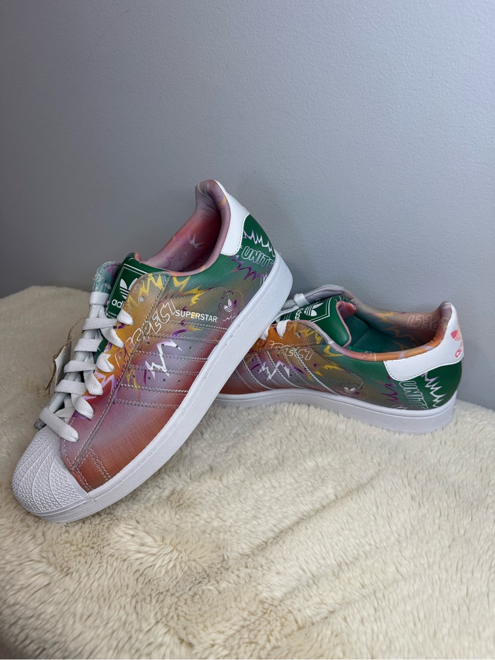 adidas Superstar II LOVE UNITES Multicolor Low Top Lace-Up Sneakers Men